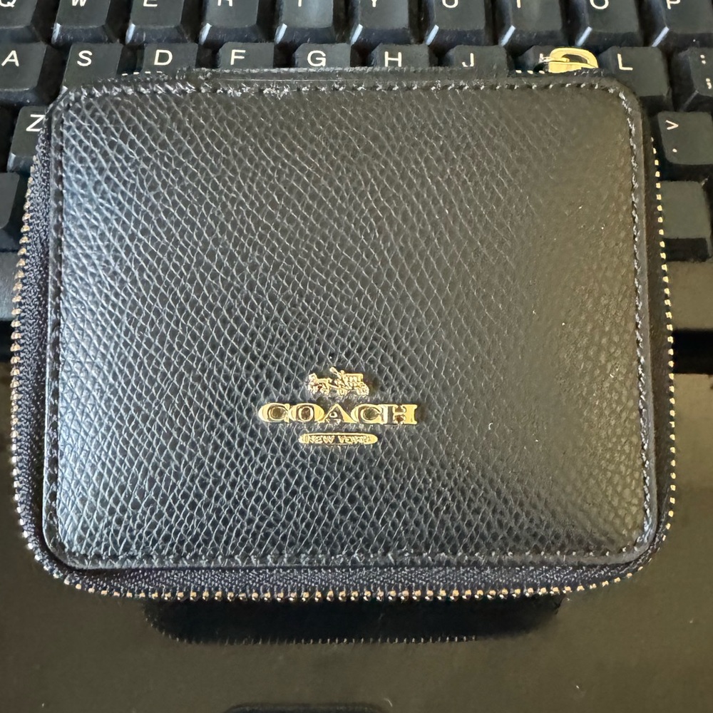 Coach Leather Travel Jewelry Case